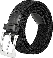 Gelante Canvas Elastic Woven Stretch Braided Belts for Men & Women - Multicolored Unisex Comfort Fit