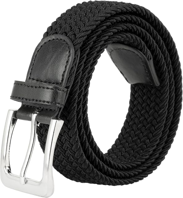 Canvas Elastic Fabric Woven Stretch Multicolored Braided Belts