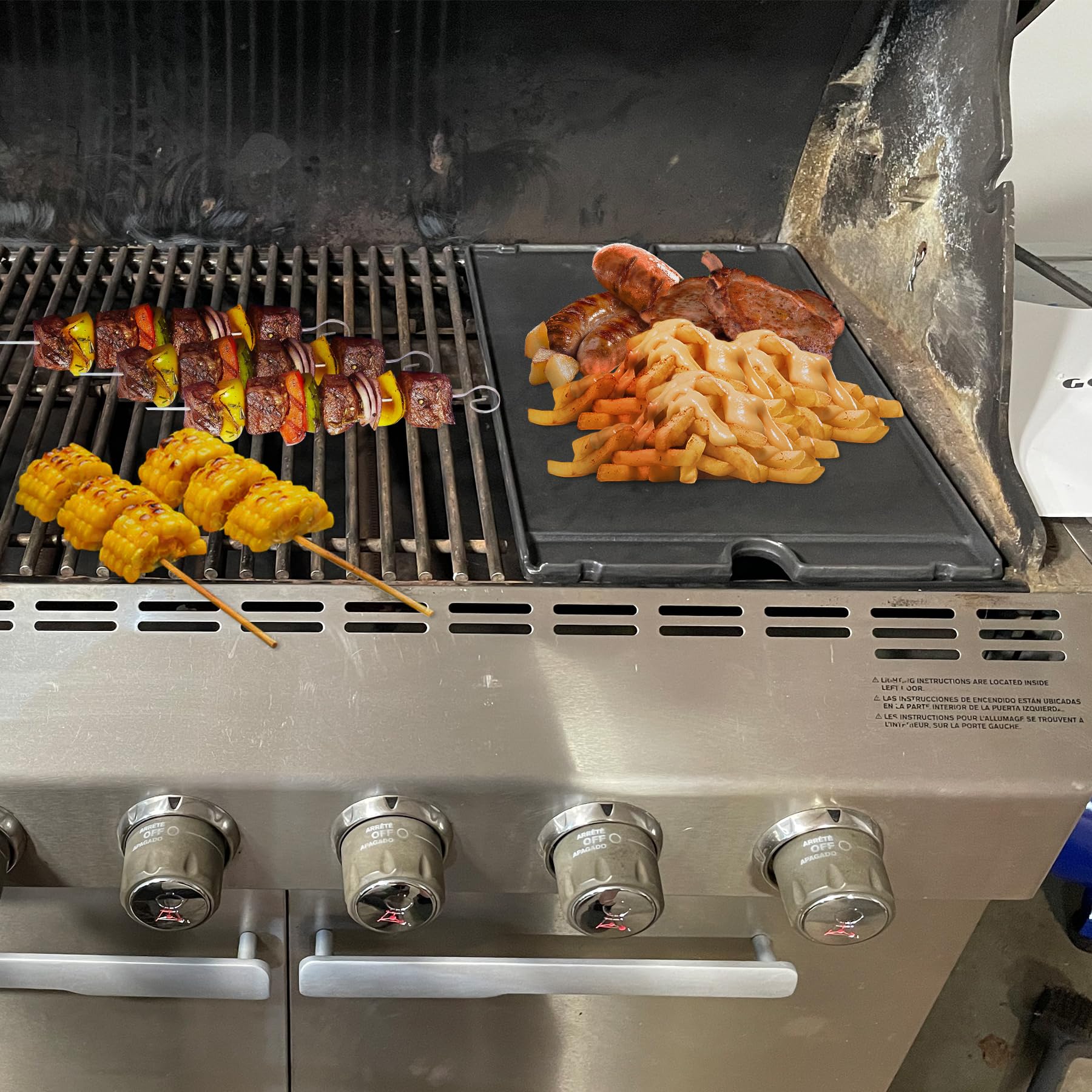 Amazon.com: 2-in-1 Reversible 19.25” x 11.75” Pre-Seasoned