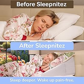 Sleepnitez 12 Bed Wedge Pillow for Sleeping After Surgery, Back Support, Leg Elevation, GERD Acid Reflux, Neck Pain Relief, Sleep Apnea, Snoring, Cooling 3.0 Memory Foam Top Triangle Incline Wedge