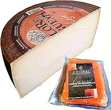 Old Cheese Squeeze Flower - Medium Cured Pure Sheep Cheese - Made with Raw Milk Ripened in Natural Bark - Goierri Quince Cured Cheese (Medium Cheese with Hemper)