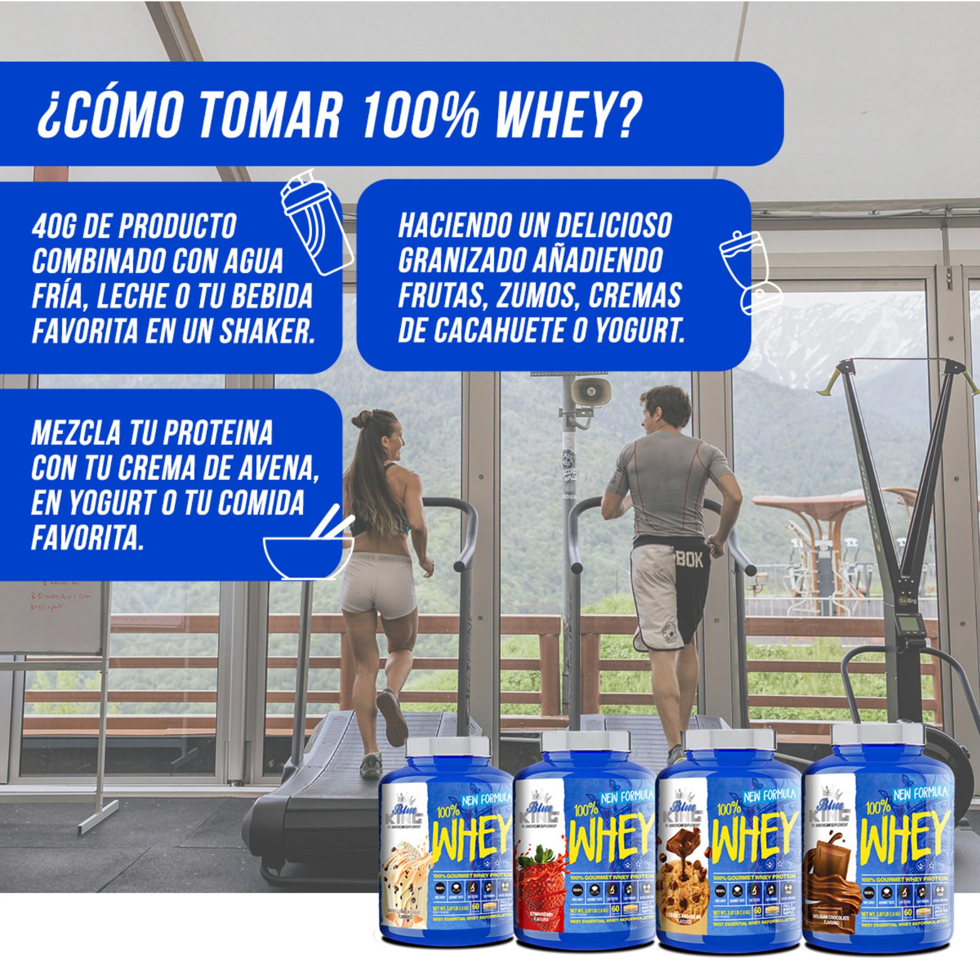 Whey Protein | Aumenta la Masa Muscular y Fuerza | Proteinas Whey | Evita el Catabolismo | Sabores Deliciosos | Contiene Creatina (1.8kg - Cookies)