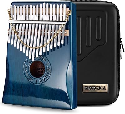 MOOZICA Mahogany Wood 17 Keys Piano Lacquer Kalimba Thumb Piano Professional Marimba with Kalimba Carrying Bag (K17BP)