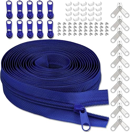 Miniatura 16 de Cinta de cremallera de nailon #5 para costura: YZSFIRM 10 yardas blancas por The Yard Cremalleras de bobina de nailon para manualidades de costura