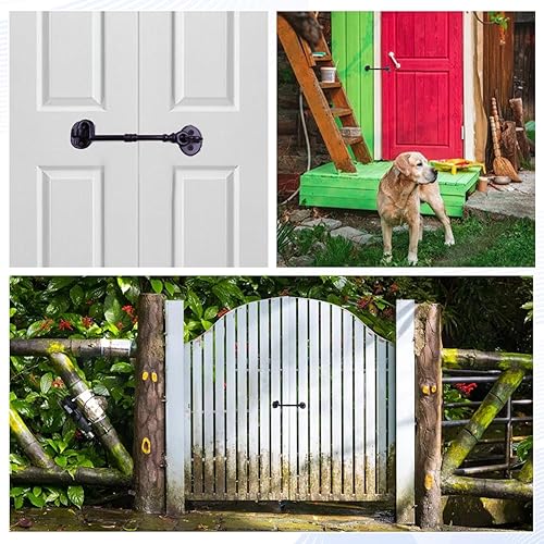 Miniatura 6 de The Metal Magician Pestillo de gancho de ojo de cabina de hierro fundido para puertas y puertas de 7 pulgadas