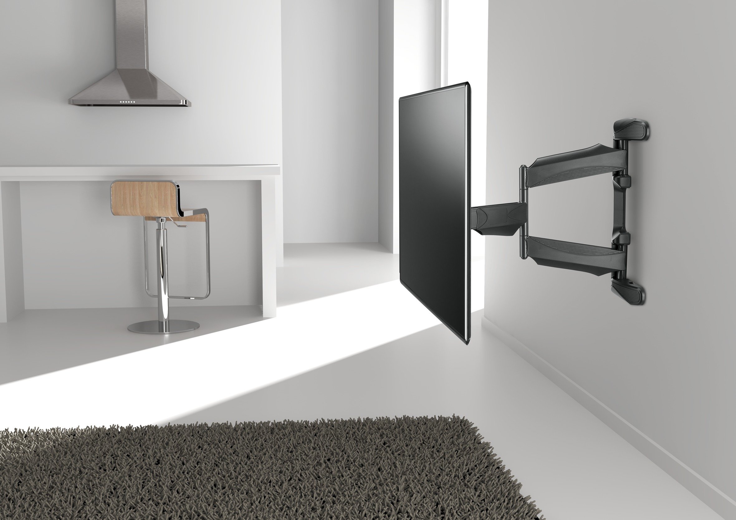 Vogel's Base 45 L schwenkbare TV Wandhalterung für 40-80 Zoll Fernseher, max. 45 kg, bis zu 180° Schwenkbar, neigbar, Fernsehhalterung, max. VESA 600x400, Universelle Kompatibilität, TÜV-Zertifiziert