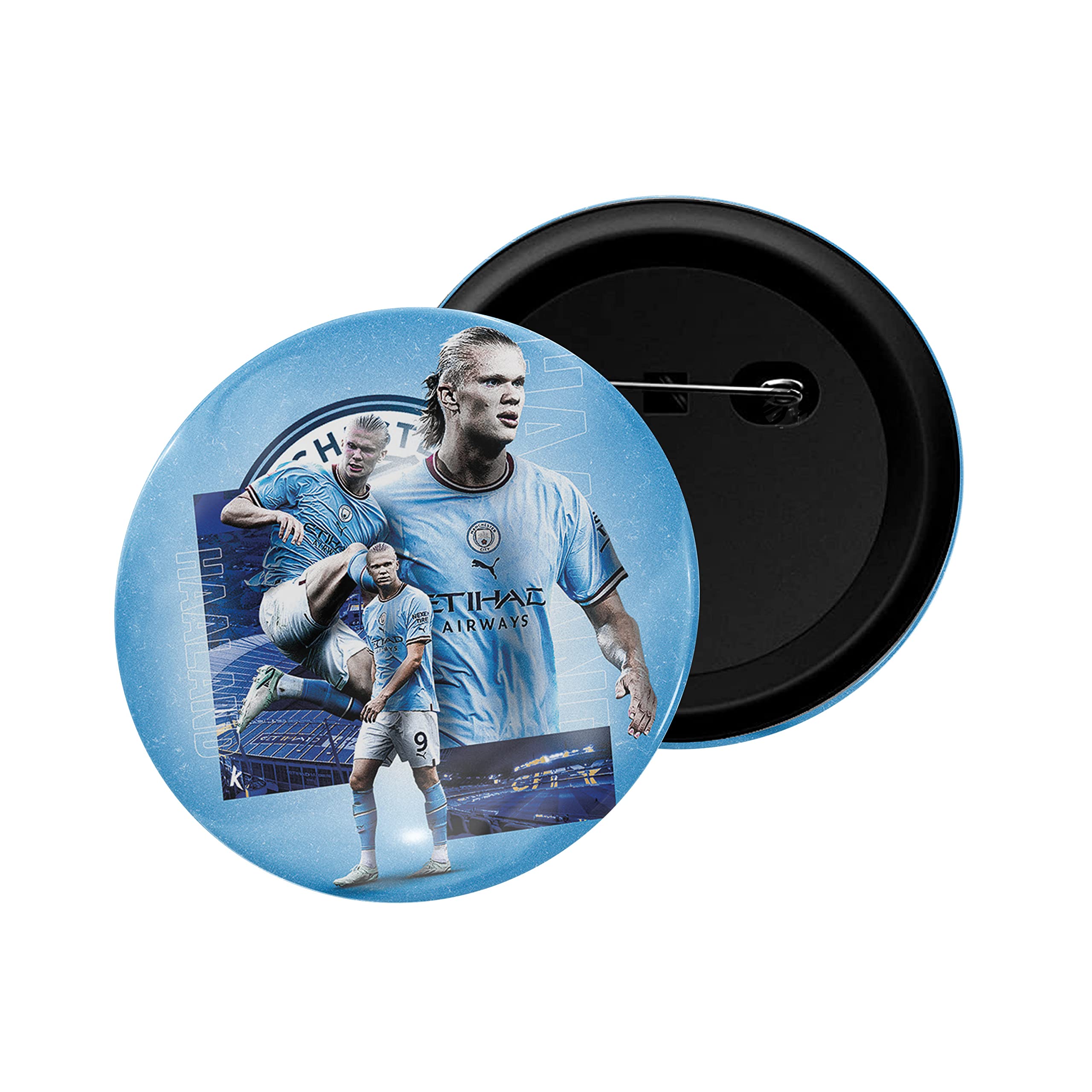 dhcrafts Pin Badges Football Glossy Finish Design Pack of 1 (58mm)