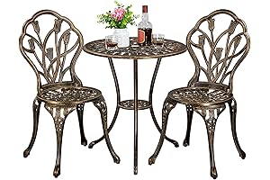Yaheetech 3-Piece Cast Iron Patio Set