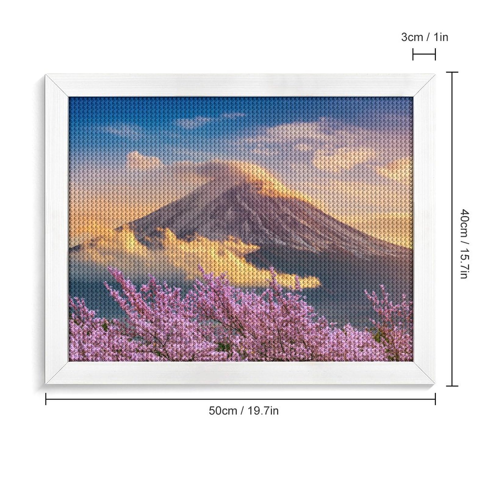 【値下げ】ベトナム製 宝石絵画「富士山と桜」 値下げ】ベトナム製 宝石絵画「富士山と桜」 値下げ】ベトナム製