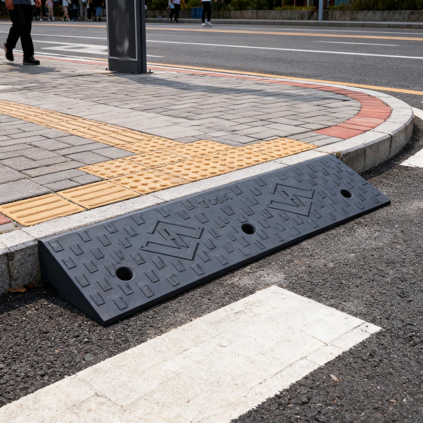 Rampa Escalon,Rampa De Umbral De Puerta,PortáTil Rampa De Acceso para Coche,Rampa para Silla De Ruedas Antideslizante,Rampa De Acera para Coche,Multifuncional,para Escaleras,Puertas