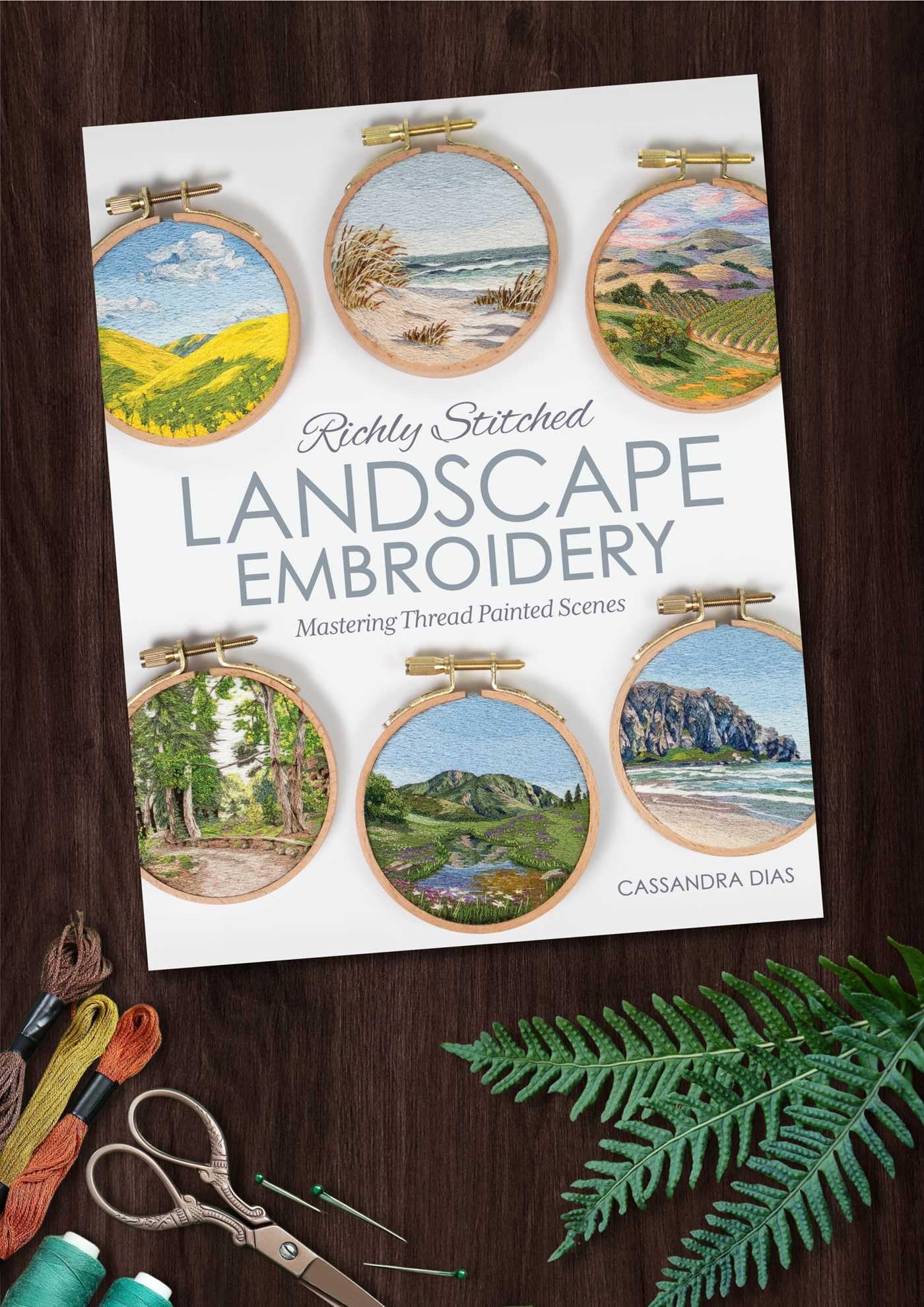 Richly Stitched Landscape Embroidery: Mastering Thread Painted Scenes
