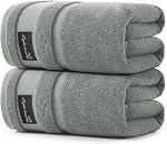REDKISS Large Bath Towels Set 2 Piece, 100% Cotton, 31x63 in,Heavyweight 760GSM, Highly Absorbent & Quick Dry, Super Soft Luxury Towels for Bathroom,Hotel Collection - Green