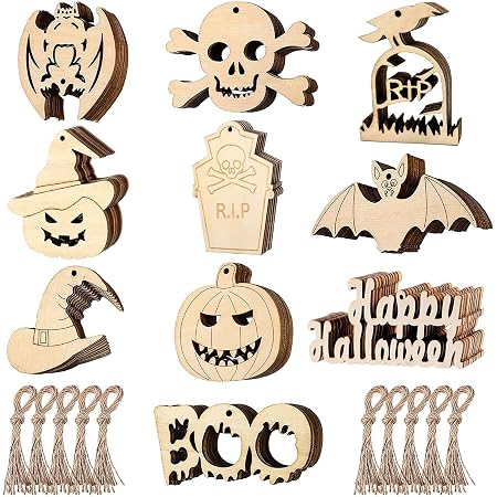16 Pack Unfinished Wood Pumpkin Cutouts - DIY Wooden Ornaments For Fall, Thanksgiving & Christmas Crafting - View #9
