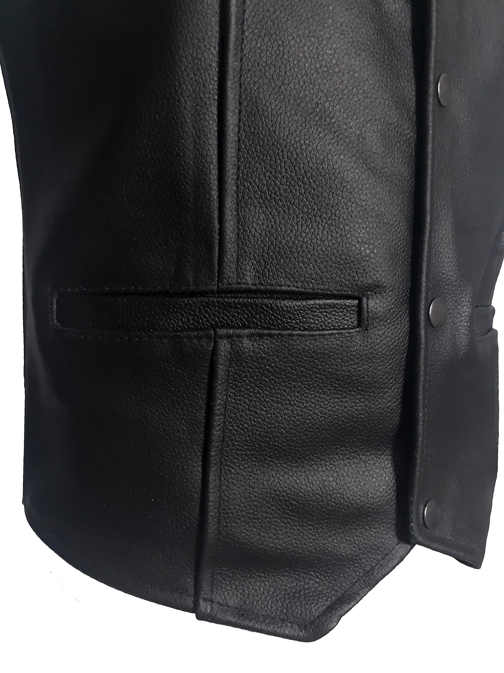 WinNet Gilet in vera pelle stile vintage da custom western o per moto da UOMO o DONNA (S)