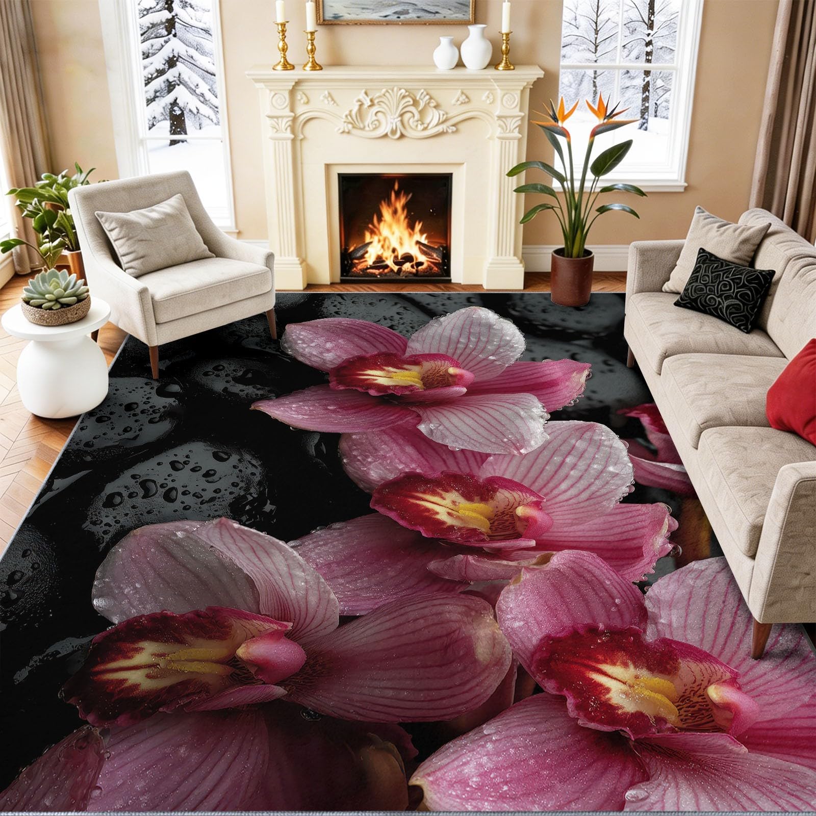 Tapis antidérapant et lavable contre le bruit et les glissades