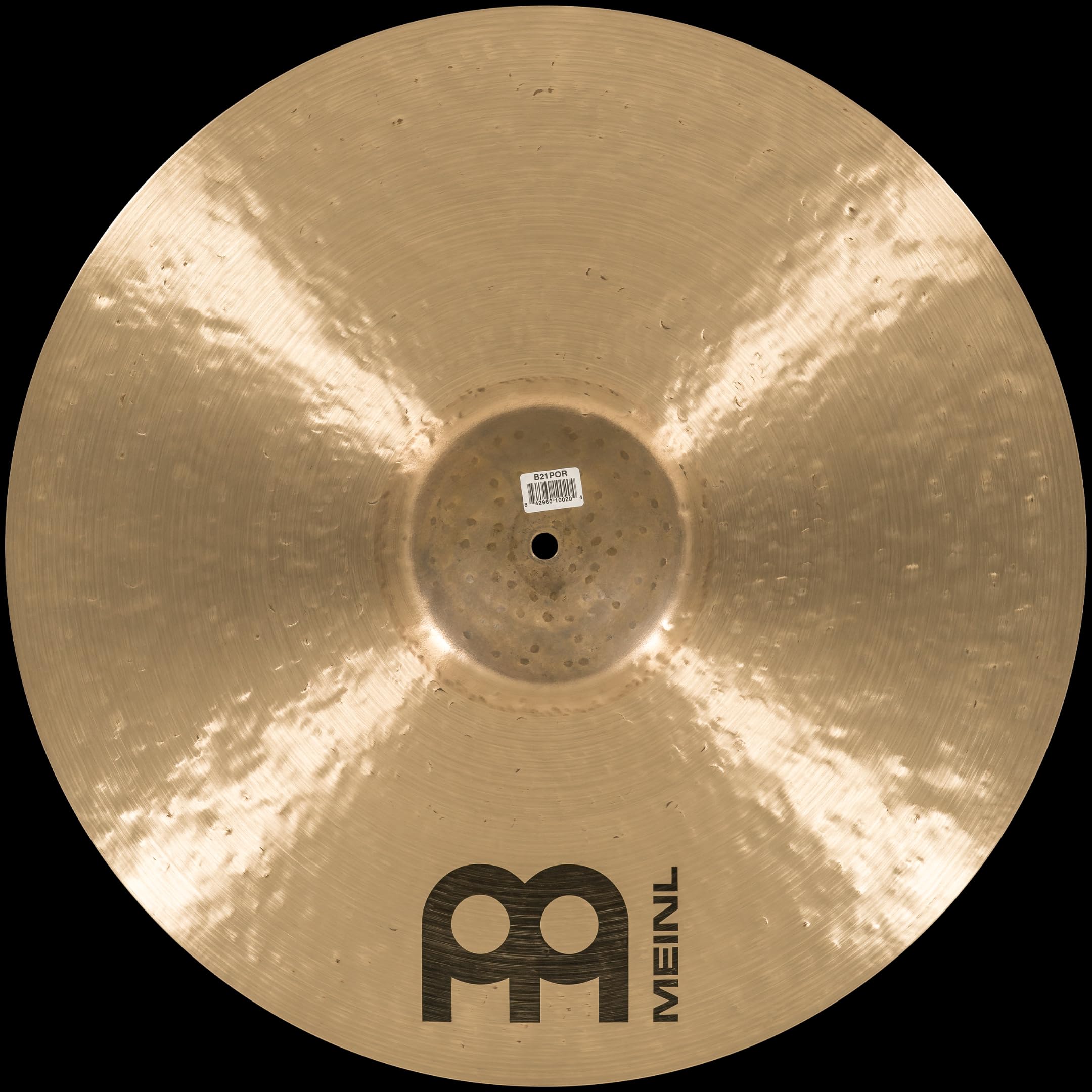 Meinl Cymbals Byzance Traditional Polyphonic Ride 21 Zoll (Video) Schlagzeug Becken (53,34cm) B20 Bronze, Traditionelles Finish (B21POR)