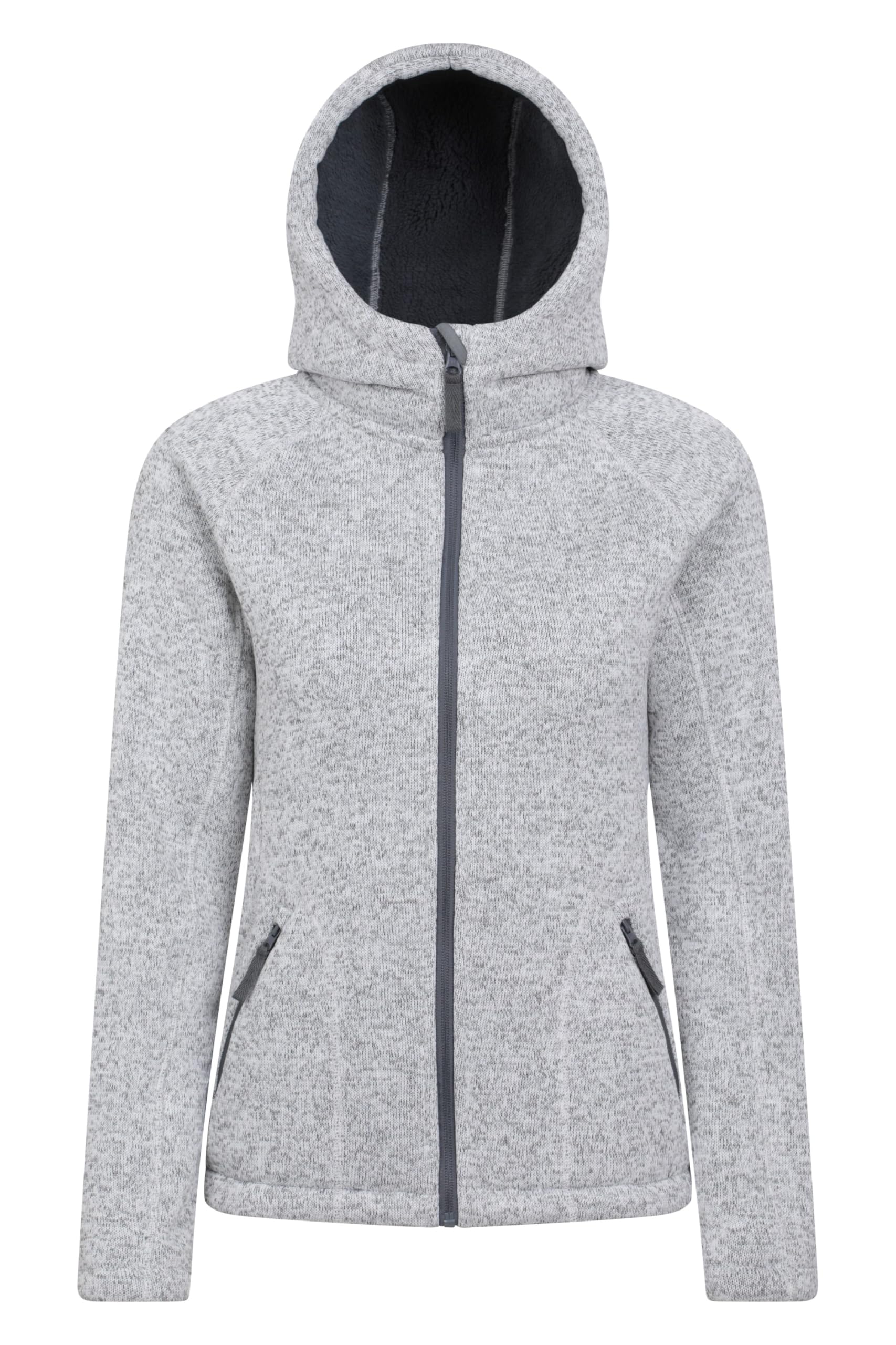 Mountain Warehouse Damen-Kapuzenpullover Winter Grau Pelzgefüttert