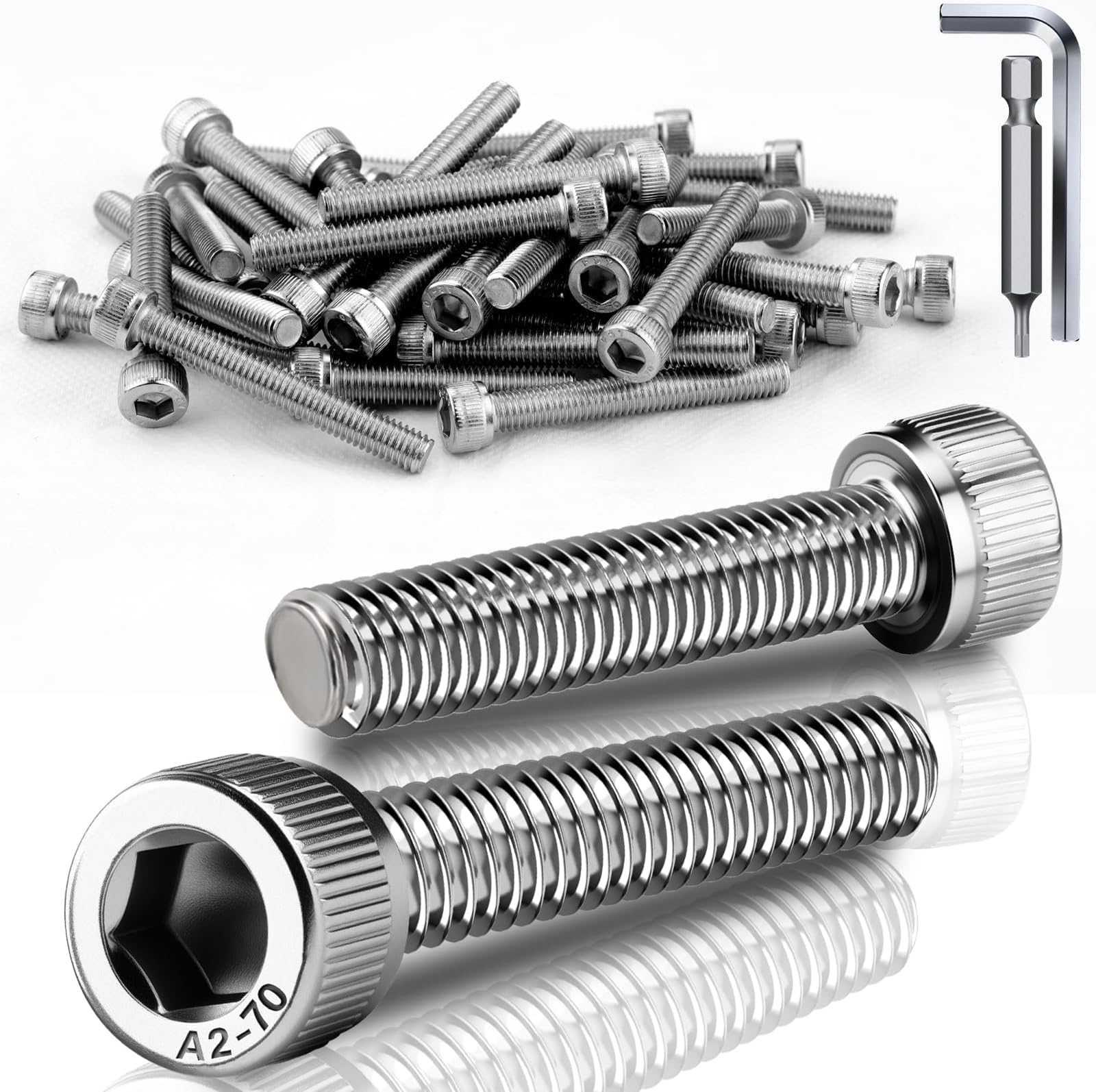 25 Pcs Allen Socket Head Cap Screws M6x25 mm Hex Bolts 304 Stainless Steel Cylinder Socket Screws DIN 912 /ISO 4762 Allen Key Bolts Fully Threaded Machine for Home Bicycle Furniture Repair