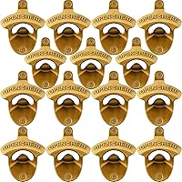 Vista 21 de abridor de botellas de cerveza de bronce antiguo, montaje en pared, estilo antiguo, abridor de tapas de botellas, montado en poste, acero inoxidable