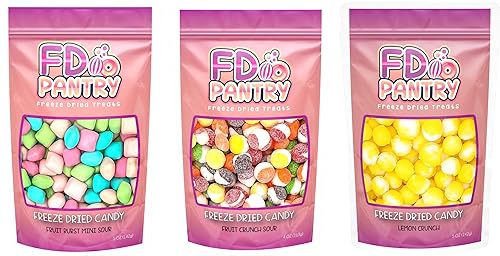 Miniatura 5 de Caramelo agrio liofilizado de fruta agria fruta agria tartas ácidas 3 unidades 4 onzas