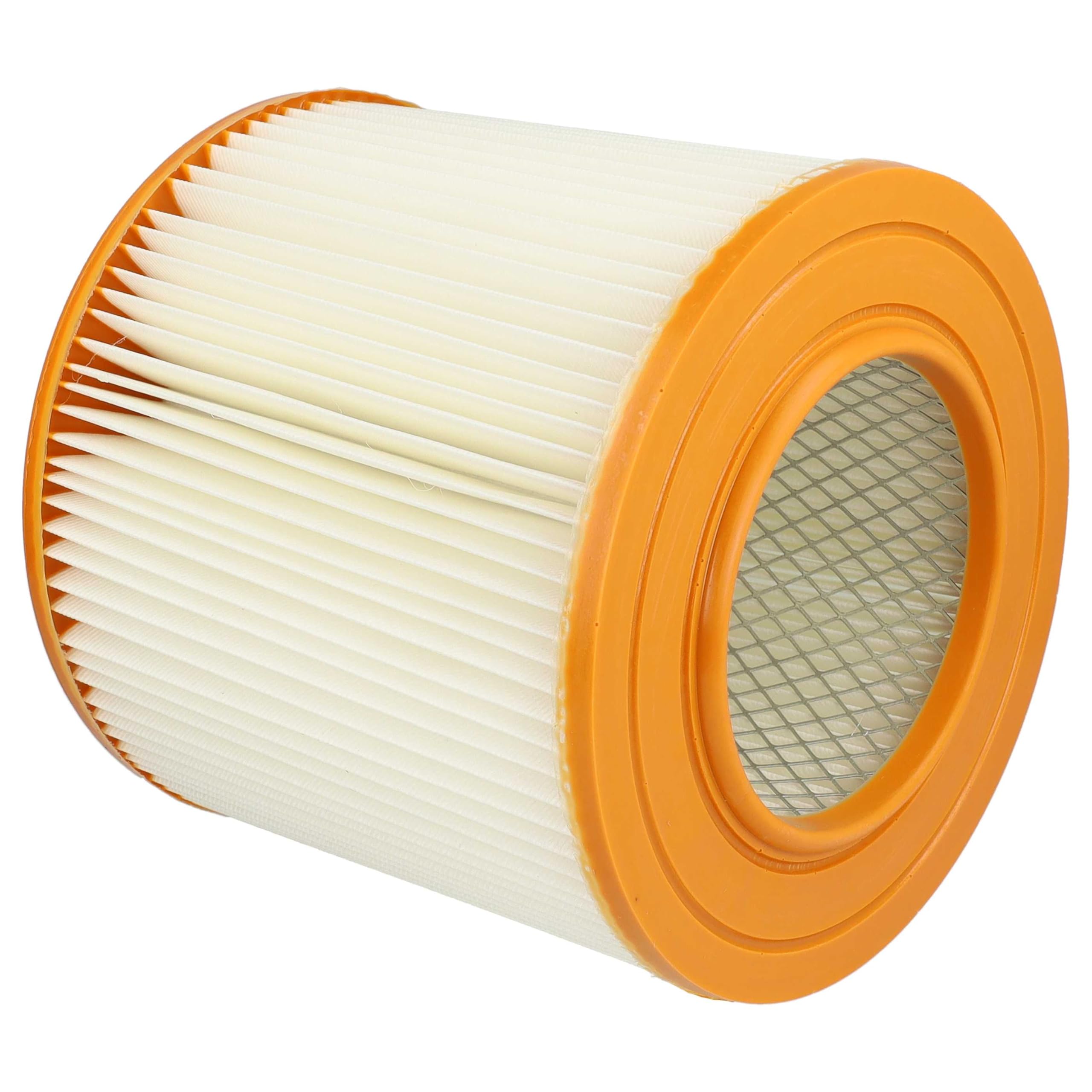 vhbw 2x Faltenfilter kompatibel mit Allaway A40, A50, A Serie (nach BJ 1991), A30, AW1700, A60 Staubsauger - Patronenfilter Orange Weiß