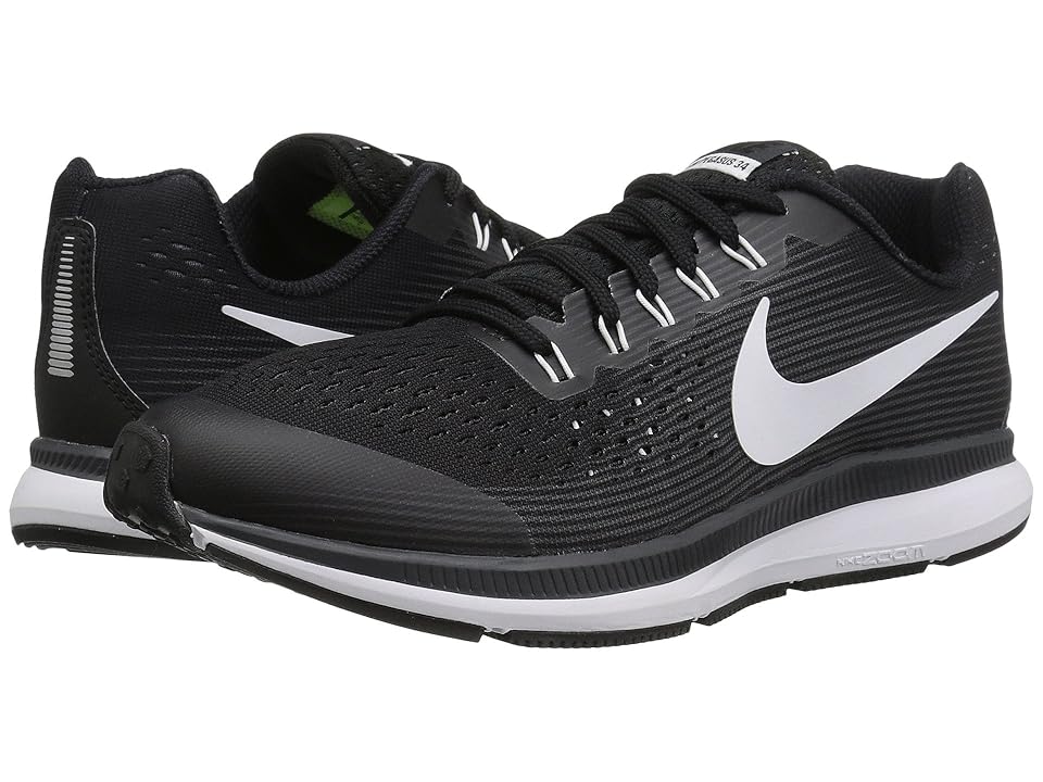 

Nike Kids Zoom Pegasus 34 (Little Kid/Big Kid) (Black/White/Dark Grey/Anthracite) Boys Shoes