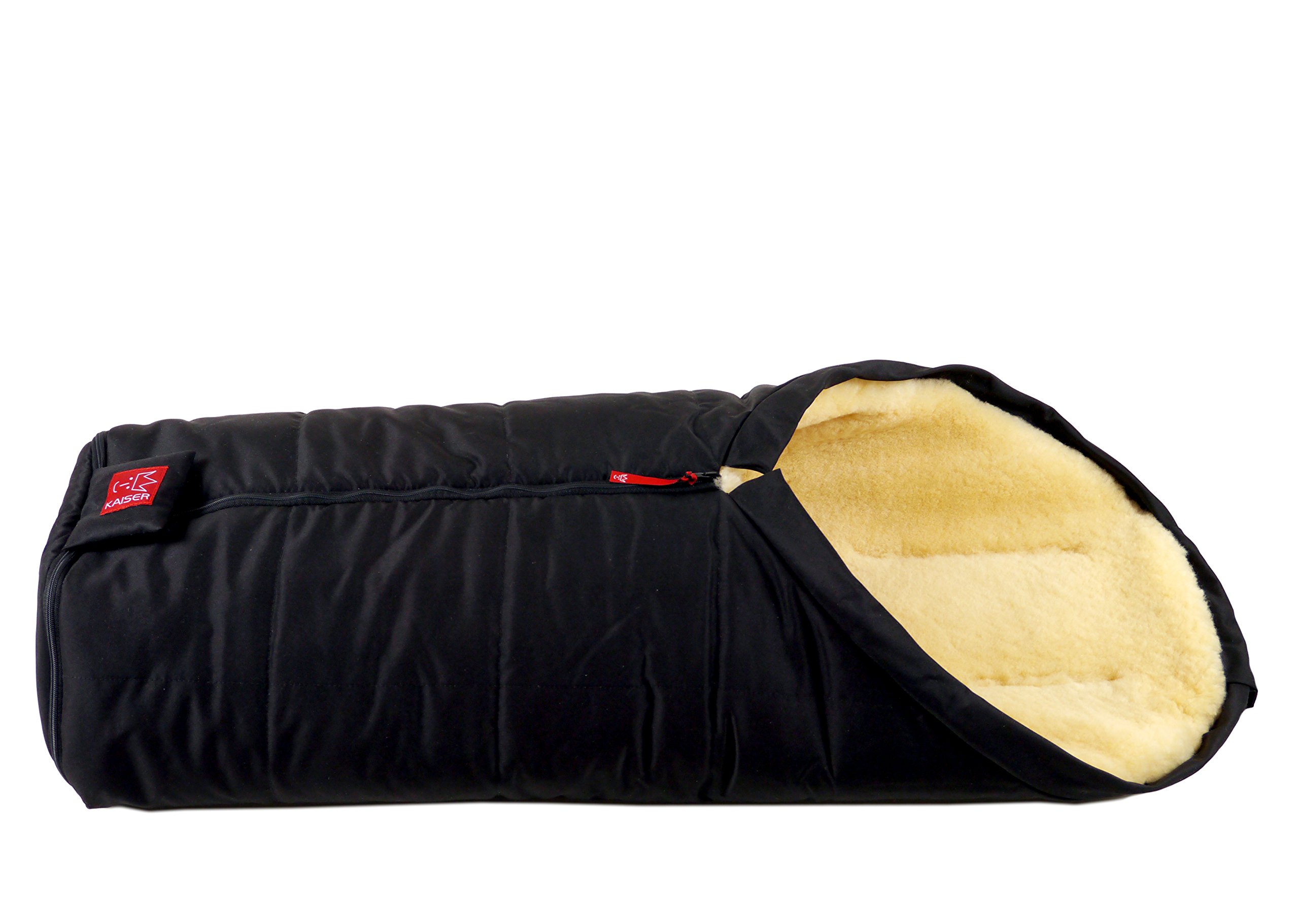 Kaiser 67204-25 - Fußsack "Iglu Aktion" Medizinfell, Farbe: schwarz