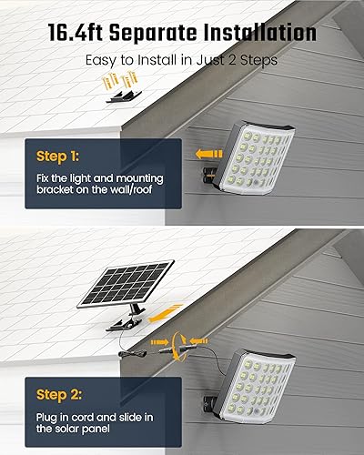 Miniatura 7 de Luces solares brillantes para exteriores, luz solar brillante del atardecer al amanecer con batería de 3000 mAh, IP65 impermeable, control remoto,