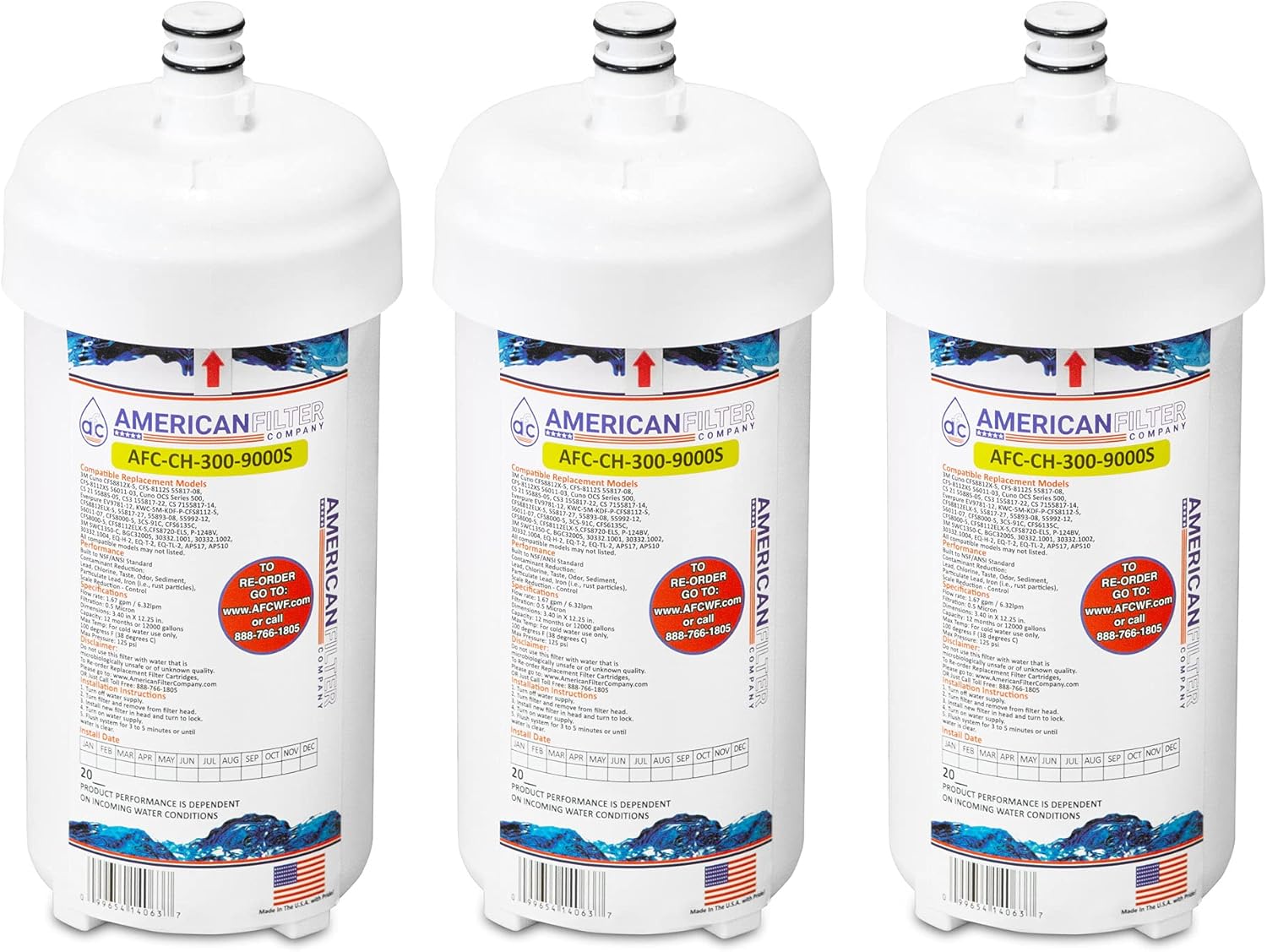 American Filter Company®, Water Filter, Model # AFC-CH-300-9000S Compatible with 3M(R) AquaPure(R) AP517 48