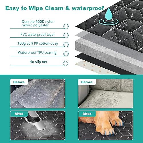 Miniatura 2 de Funda de asiento de automóvil para perros, para camiones, funda de asiento de perro para protector de asiento trasero F150 Ram 1500, hamaca