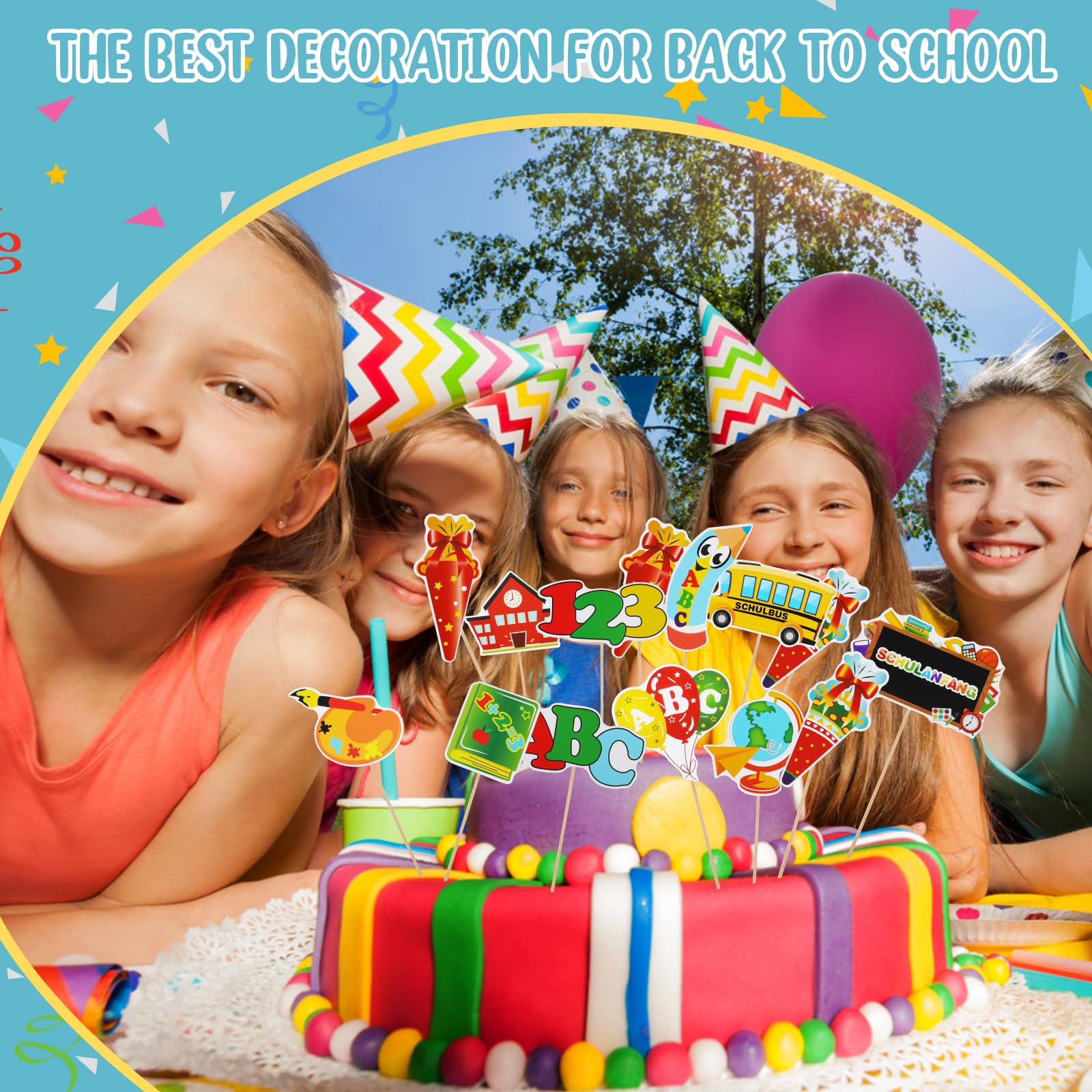 Angoily Lot De 108 Décorations De Gâteau Pour La Rentrée Des