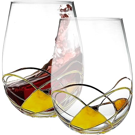 Set of two red wine glasses Clearance