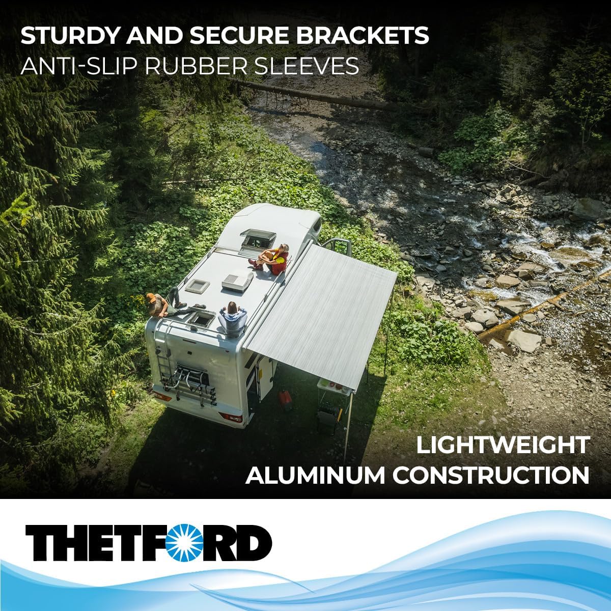 Thetford RV Ladder Mount System - Universal RV Ladder Rack for SmartTote2 | Portable RV Waste Tote Tanks | Bikes | Chairs - Thetford 40830