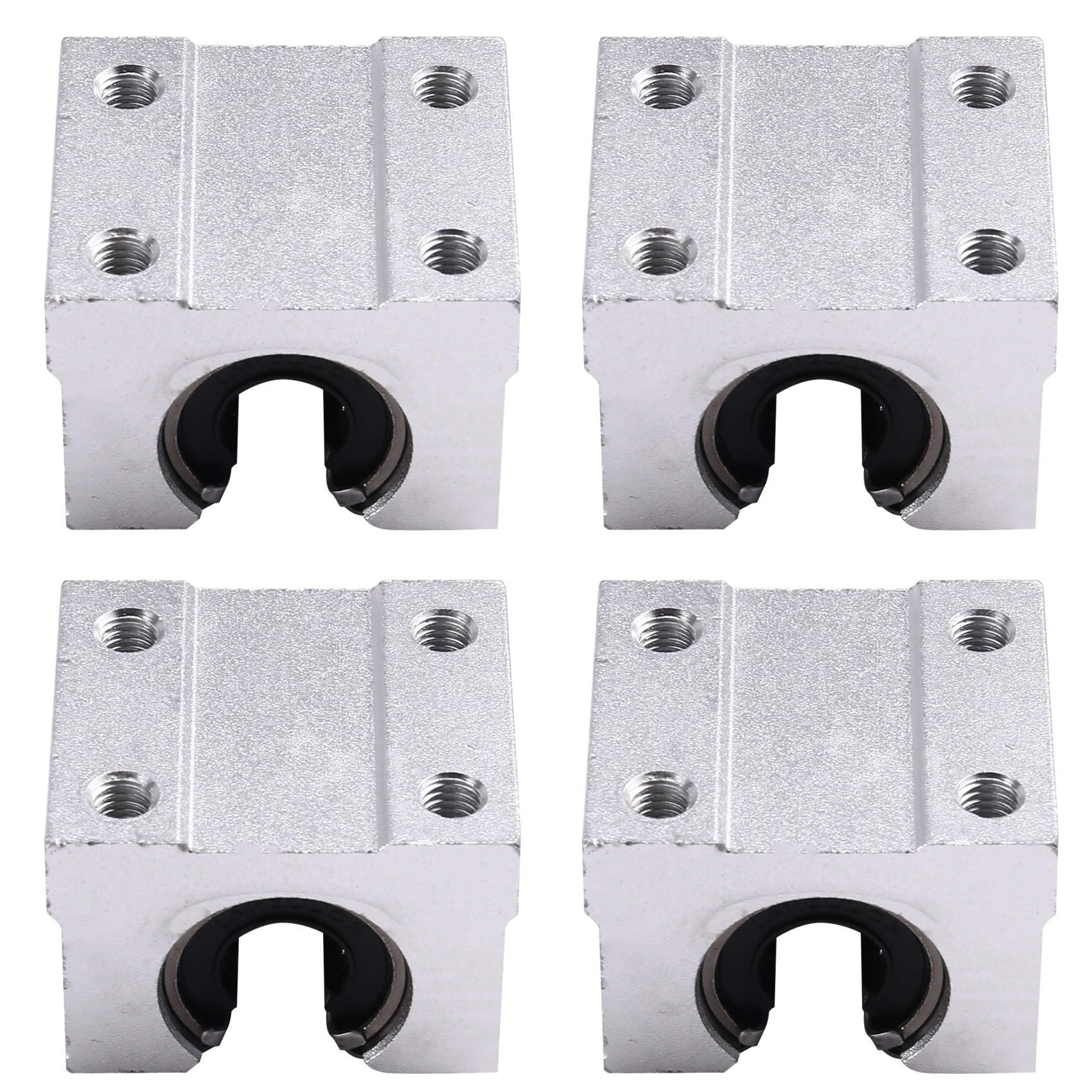 Littimoon 4pcs SBR10UU Carriage Block Bearings for SBR10 Linear Support Rail CNC Router