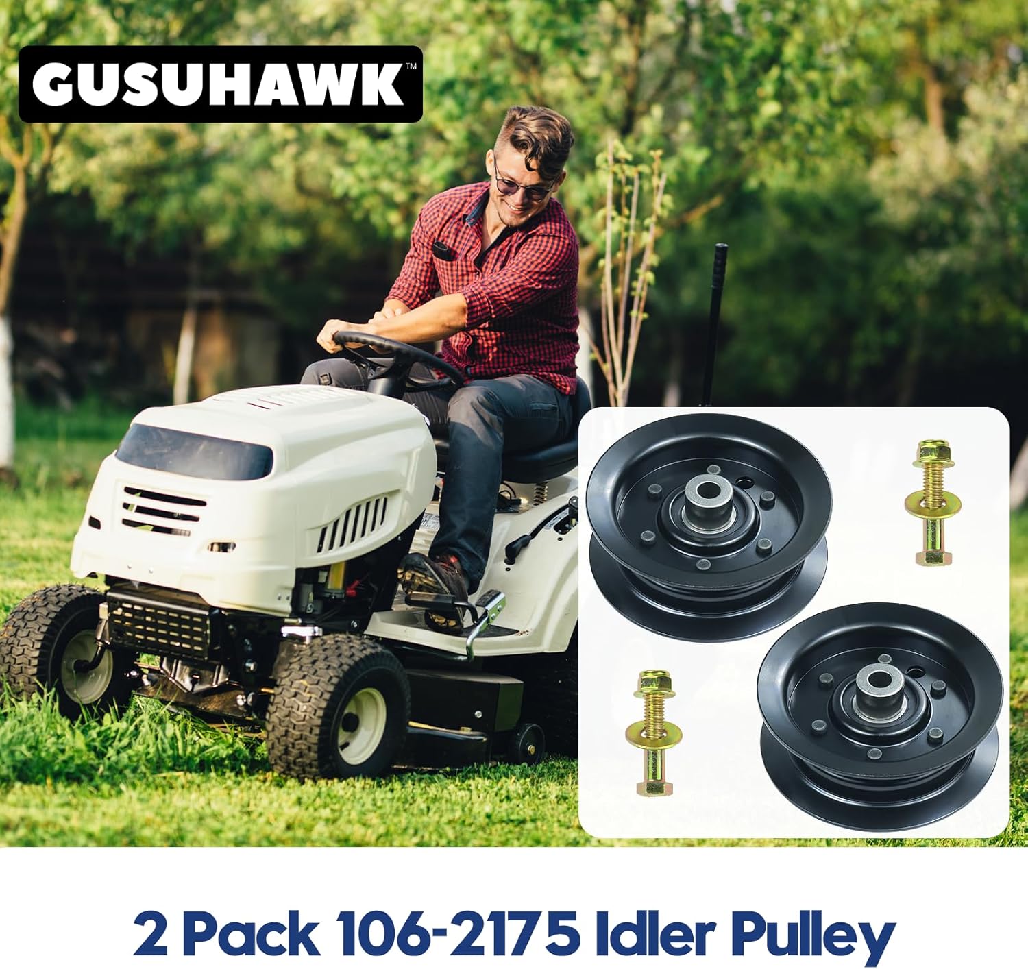 2 Pack 132-9420 Pulley Replace Toro 132-9420, 106-2175 Flat Idler Pulley for Toro Timecutter SS5000, SS4200, SS4225, SS4235, SS 4235, SS 5000, SS5060, MX5050, MX5060, Z4200, Z5000 Mowers