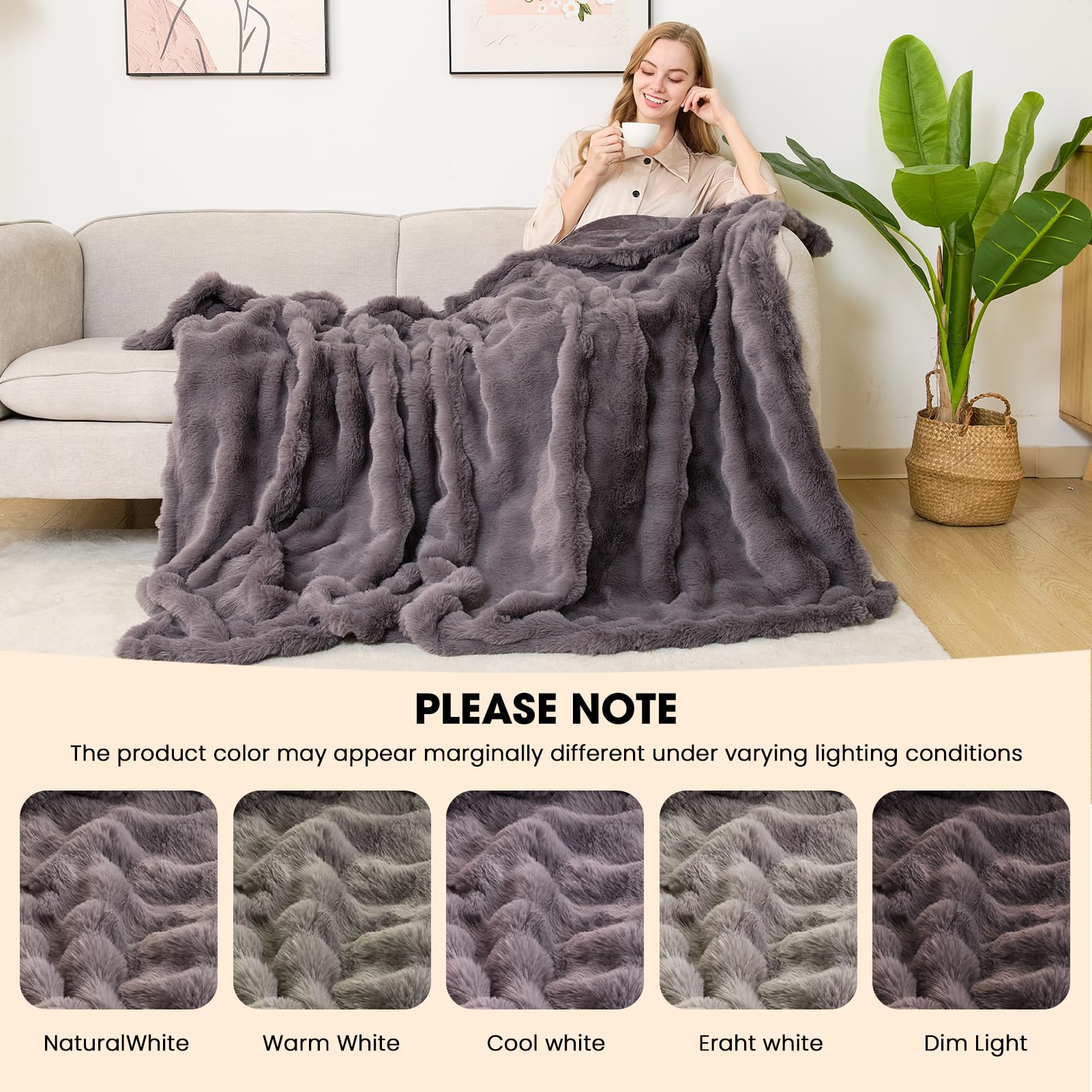 Uplayteck 150 x 200cm Coperta Riscaldante Elettrica, 6 Timer e 8 Impostazioni di Calore, Coperta Termica con Rimozione Acari e Modalità Sleep, Spegnimento Automatico, Riscaldamento Rapido