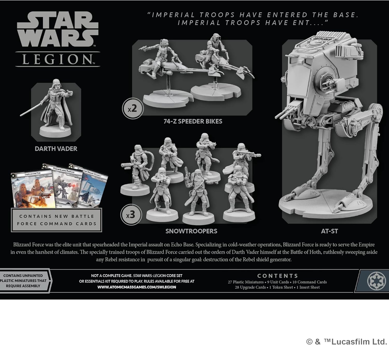 Star Wars: Legion Blizzard Force BATTLE FORCE STARTER SET - Crush Rebel Resistance! Tabletop Miniatures Strategy Game for Kids & Adults, Ages 14+, 2 Players, 3 Hour Playtime, Made by Atomic Mass Games