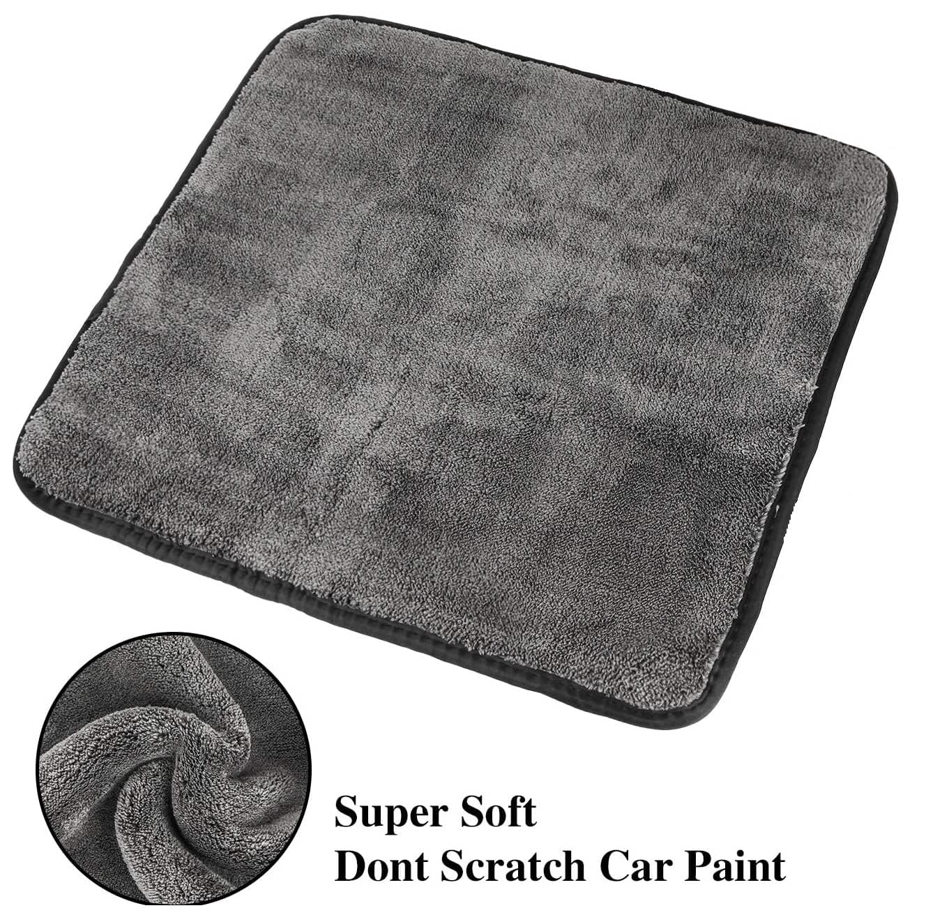 500 GSM Microfiber Double-Layered Cleaning Cloth Set 30x40 cm Extra Thick Cloths Ideal for Auto Car and Bike — view 3