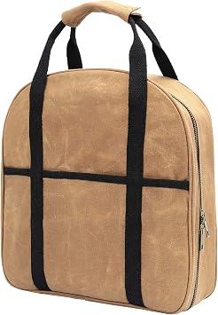 Denifiter Waxed Canvas Cable Bag, Multifunctional Repair Bag Heavy Duty Tool Bag, Waterproof Khaki