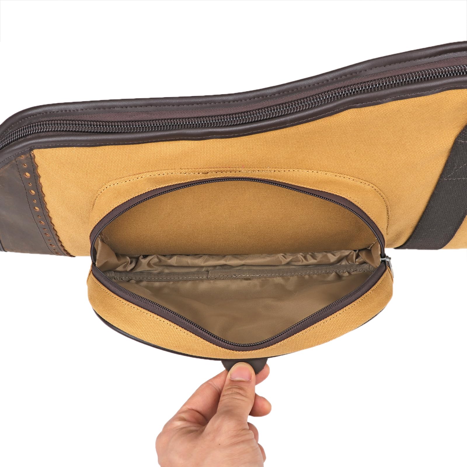 Funda de lona acolchada suave para escopeta de 52 pulgadas con correa para el hombro