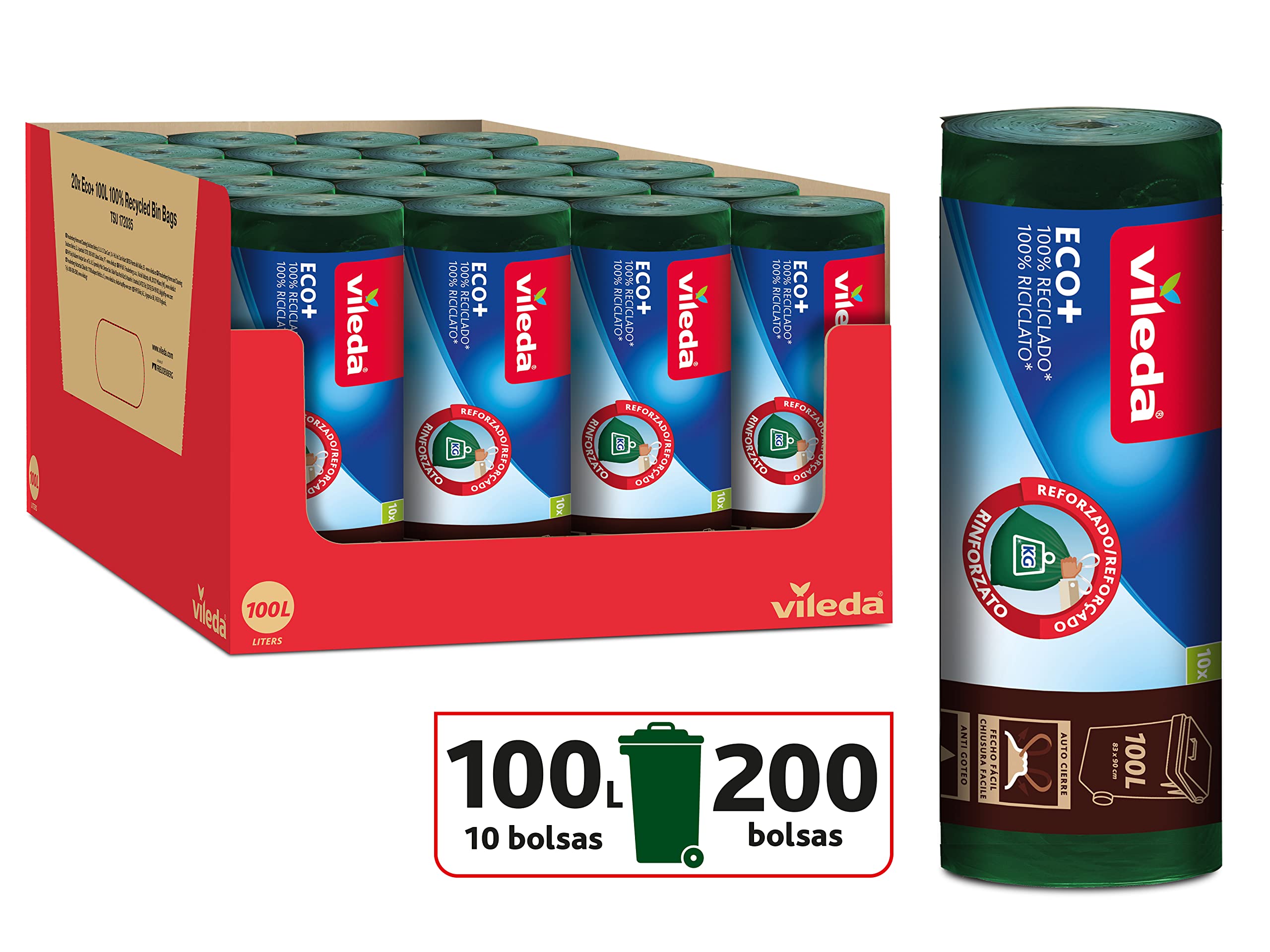 Vileda Sacco della Spazzatura, Verde, Piccolo