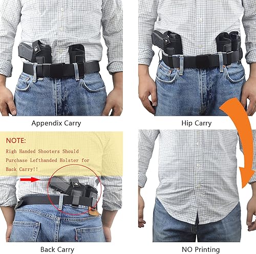 Miniatura 7 de Funda universal para pistola IWB para transporte oculto en el interior de la cintura, pistolas, funda para cargador de 0.354 in, compatible con