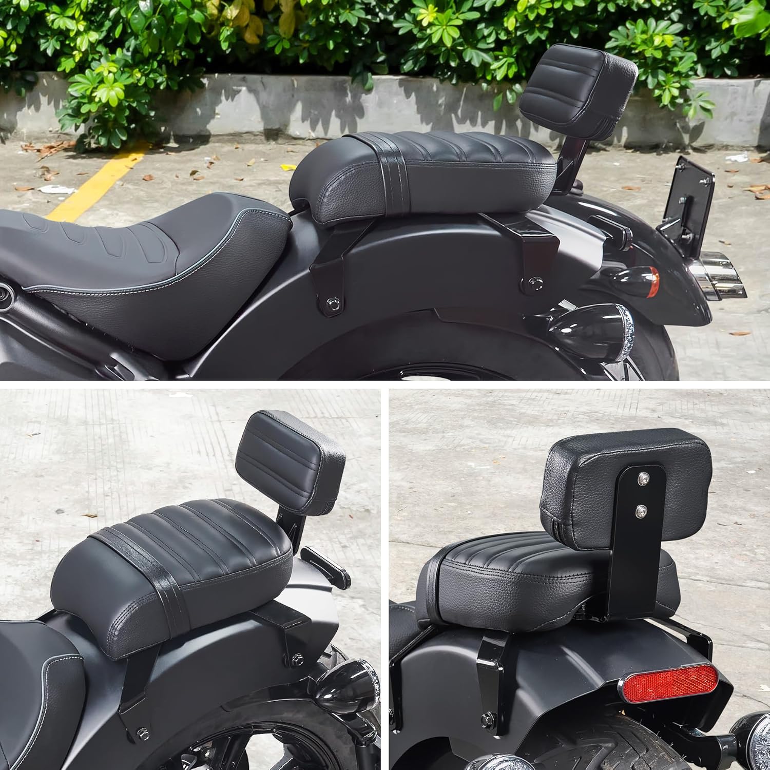 For 2025 Scout Models Rear Passenger Seat with Lower Backrest Pad For Indian Scout Bobber ABS Twenty Sixty 2025+ Accessories (Black Style)