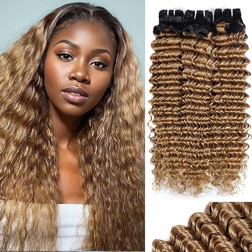 Vista 70 de Manojos de cabello humano ondulado profundo de 20, 22, 24 pulgadas, paquetes de ondas de agua, 100% sin procesar, 12A, cabello humano virgen