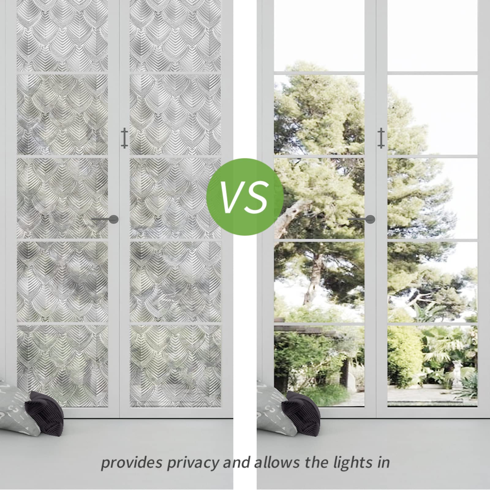 Pellicola per vetri oscurante,Pellicola privacy finestre,anti-peeping,Autoadesive,Anti-UV,Lascia ,Ideale per Ufficio Camera da Letto Sala(90cmx200cm)
