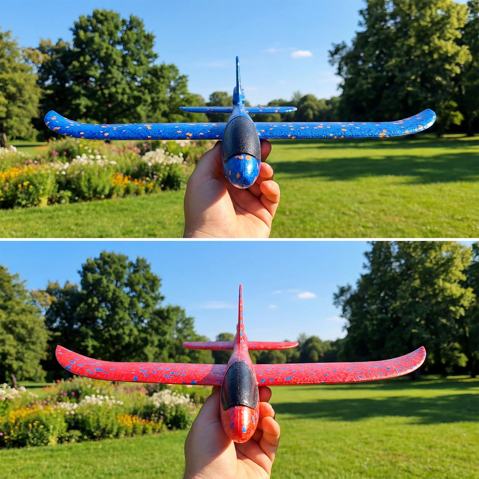 PATRICHOR Aereo Polistirolo Bambini, 4 Pezzi Aereo Giocattolo Giochi Bambino 3 4 5 6 7 8 Anni Regalo, Aliante Aeroplano Schiuma Regalo Natale, Giocattolo Grande Giochi Giardino Esterno