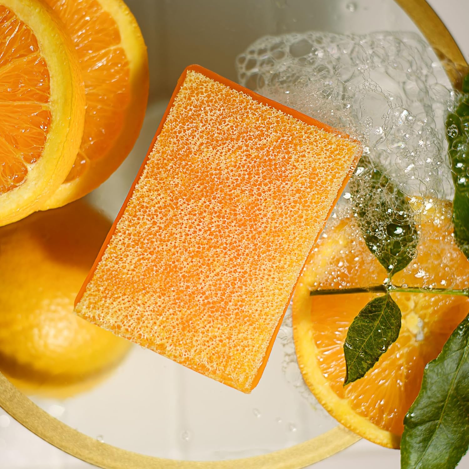 Dixie Belle Scrubby Soap - Original Orange Citrus Scented Natural Infused Scrubber - Cleaning Sponge for Paintbrushes, Gardening, Kitchen - Multipurpose