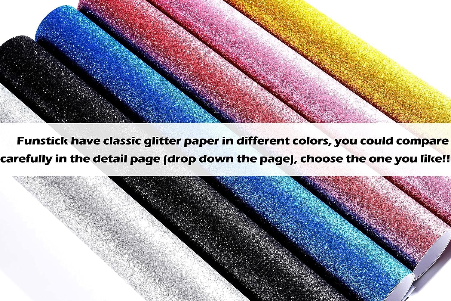 FunStick 10CM×6M Carta da Parati Adesiva Muro Argento Glitter Adesivi per Decorazioni Matrimonio Cartoncino Argento Brillantinato Carta Adesiva Glitterata Argento Impermeabile per Cassettiera Camera