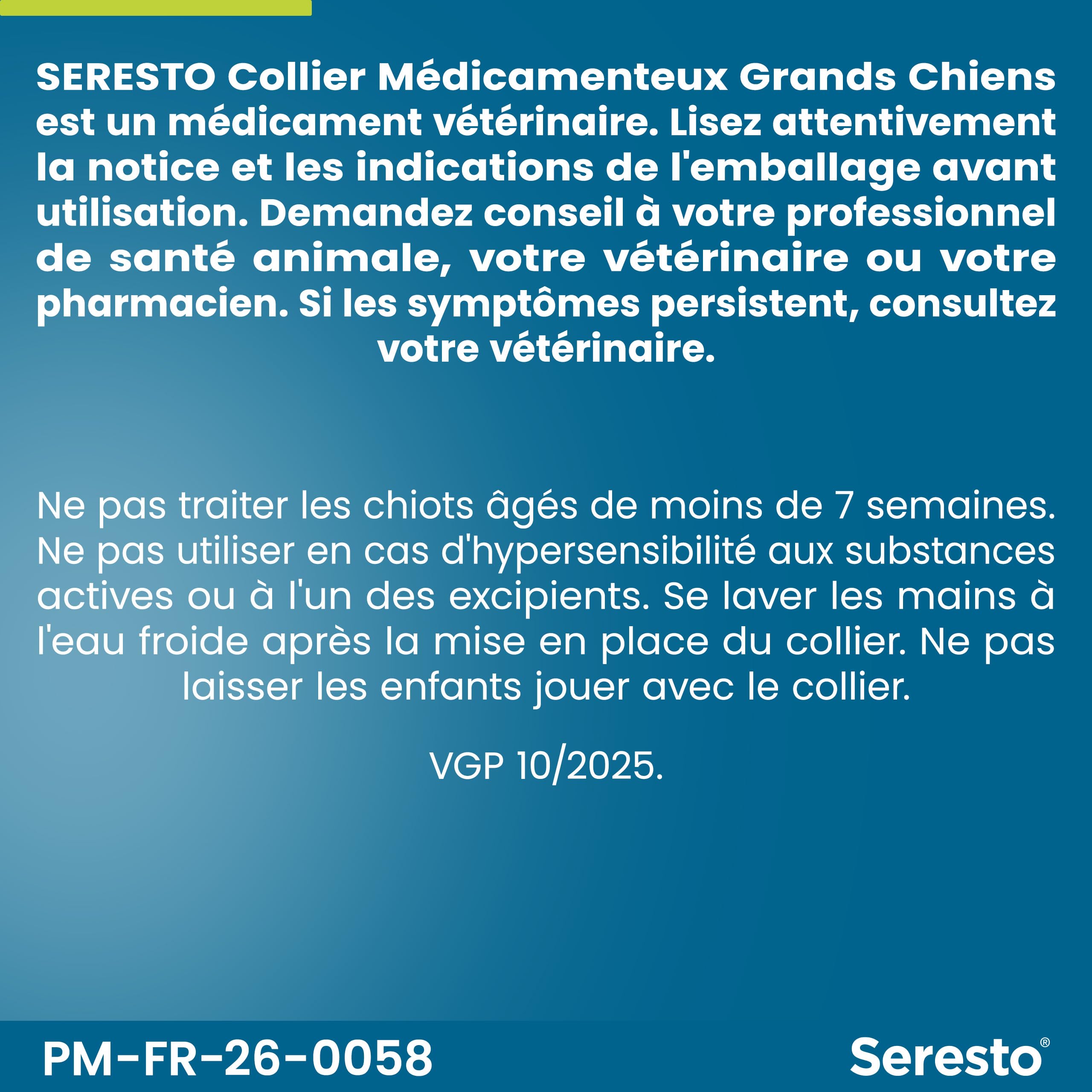 Seresto Collier Grands Chiens – 2 Protections anti puces et anti tiques pour grands chiens de plus de 8 kg – Collier Seresto pour chien 7 à 8 mois de protection, réduit le risque de leishmaniose –Gris