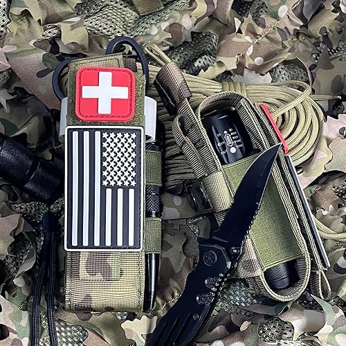 Miniatura 3 de VIIDOO Paquete de 2 bolsas TQ - Soporte de torniquete Molle mejorado para cinturón de servicio